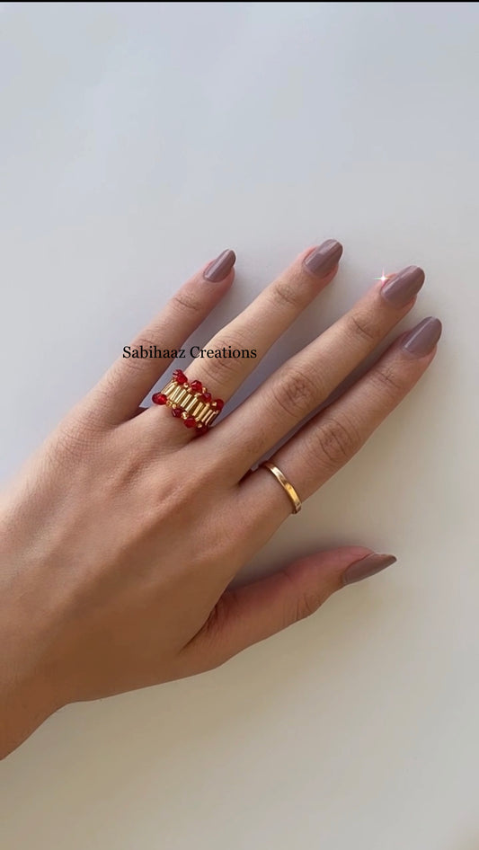Golden Bars Ring ❤️